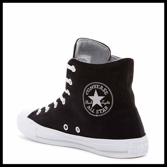 CONVERSE BLACK CHUCK TAYLOR ALL STAR HI TOPS A2C - Picture 4 of 8